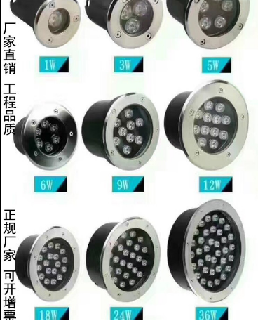 厂家直销批发LED地埋灯 埋地灯3W,6W, 9W,12W,18W,24W,36W