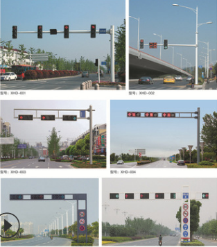 交通标志牌信号灯杆电警监控L杆框架诱导屏红绿灯龙门架合杆共杆